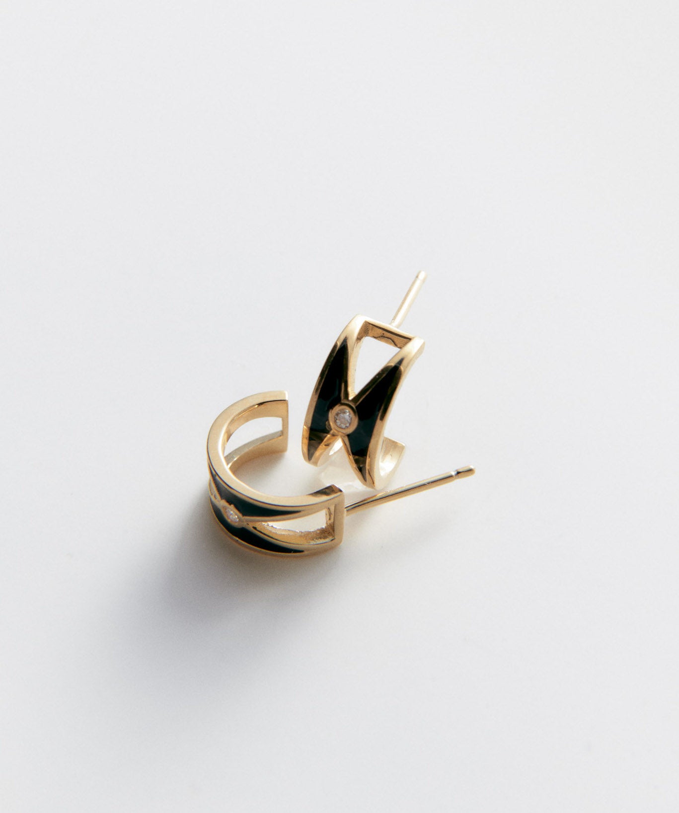 Celia Enamel Huggie Earring