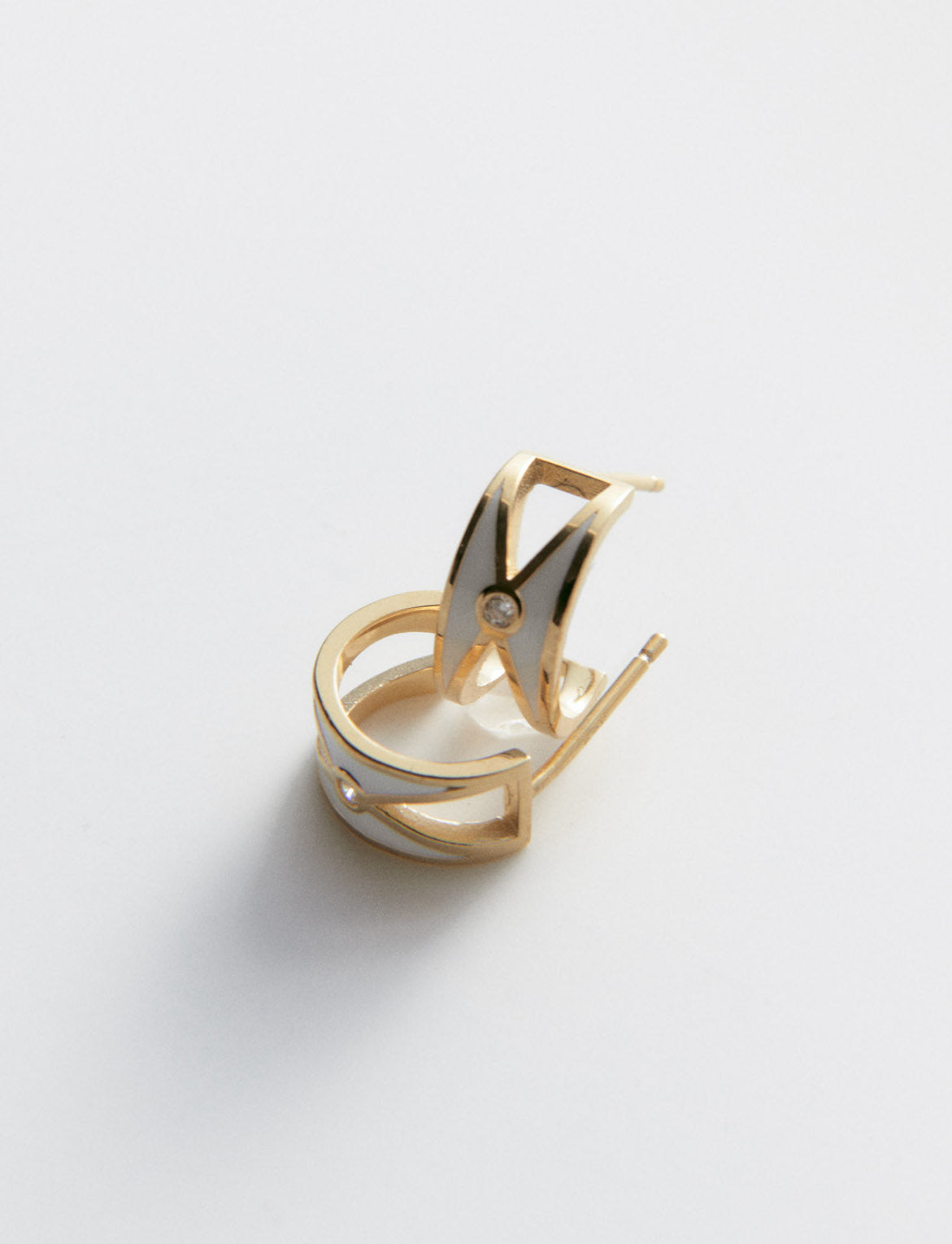 Celia Enamel Huggie Earring